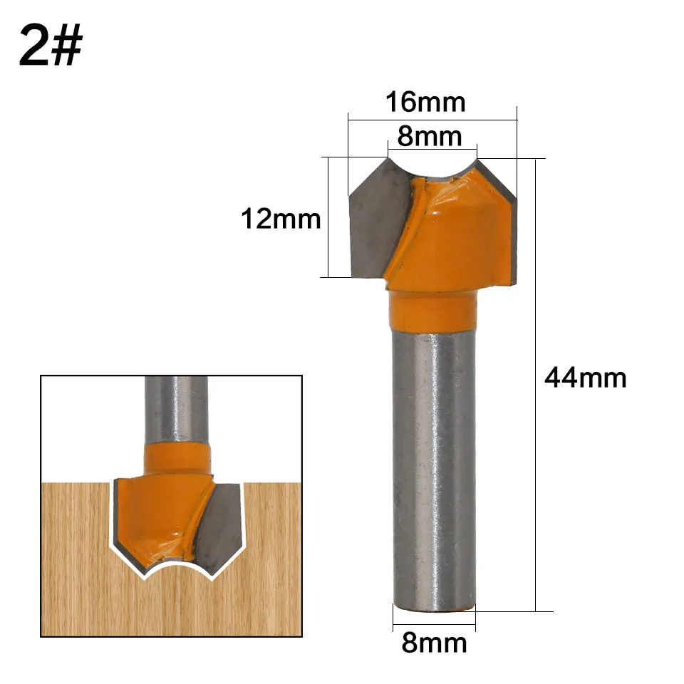 8mm Shank Professional Grade Double Arc Dragon Ball Bit Round Over Router Bits For Wood Woodworking