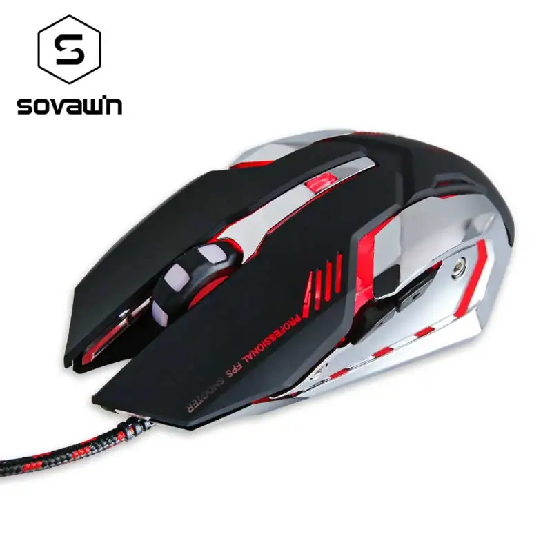 Игровая мышь Sovawin 6 кнопок 3200DPI компьютерная игровая высокоскоростная USB
