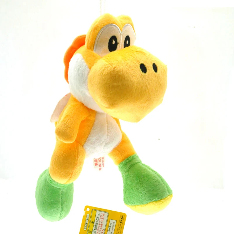 Цвет: желтый 20 см Super Mario Bros Йоши Плюшевые игрушки куклы работает Йоши дракон плюшевые мягкие Животные игрушки для детей подарки - Цвет: Цвет: желтый