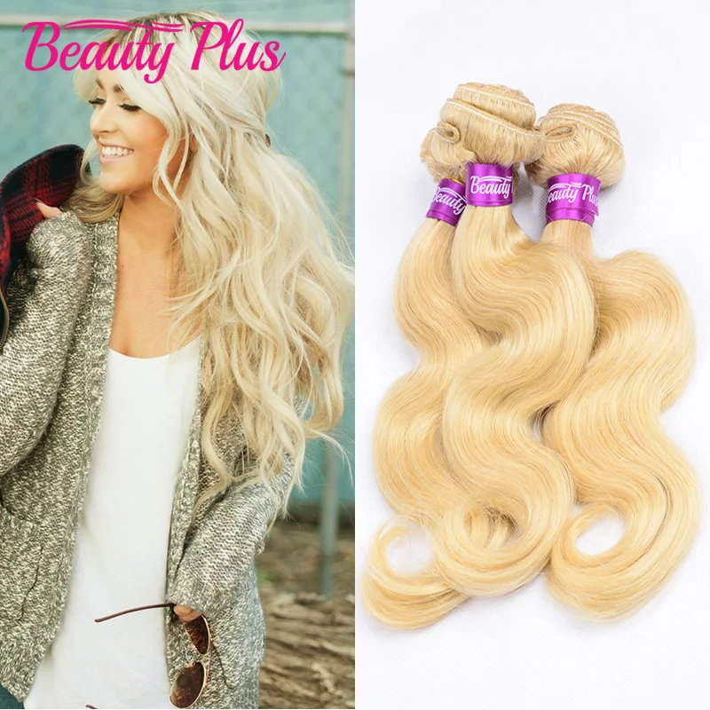 

7A Honey Blonde Malaysian Virgin Hair 3 Pcs Lot  Mink Malaysian Virgin Hair Body Wave 613 Platinum Blonde Human Hair Extensions