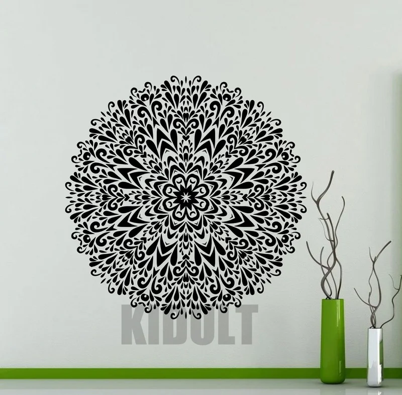 Creative Wall Sticker Mandala Indian Yoga Lotus Folded Wall Stickers Vinyl Stickers Bedroom font b Home