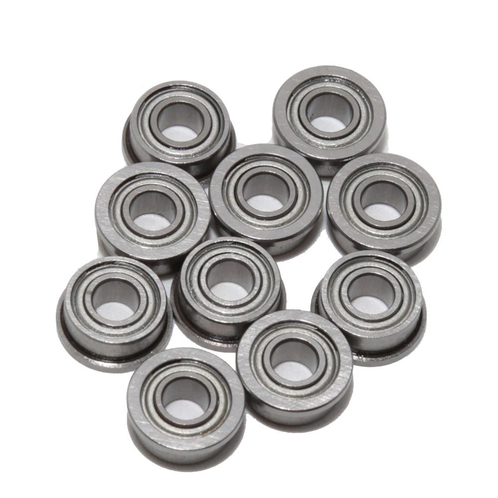 F684ZZ 4x9x4 mm Ball Bearing Bearings 4*9*4 Flanged Metal Shielded 50 PCS
