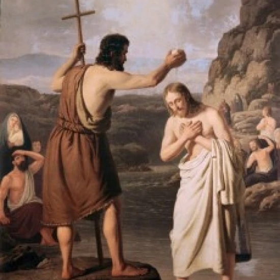 Baptism of Jesus  Johan Peter Raadsig (1806-1882 Danish) Poster Print (24 x 36)