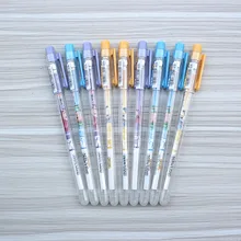 Милый стираемый гель чернильная ручка черные и синие чернила 0,38 мм каваи тепла стираемые гелевые ручки детские школьные канцелярские принадлежности