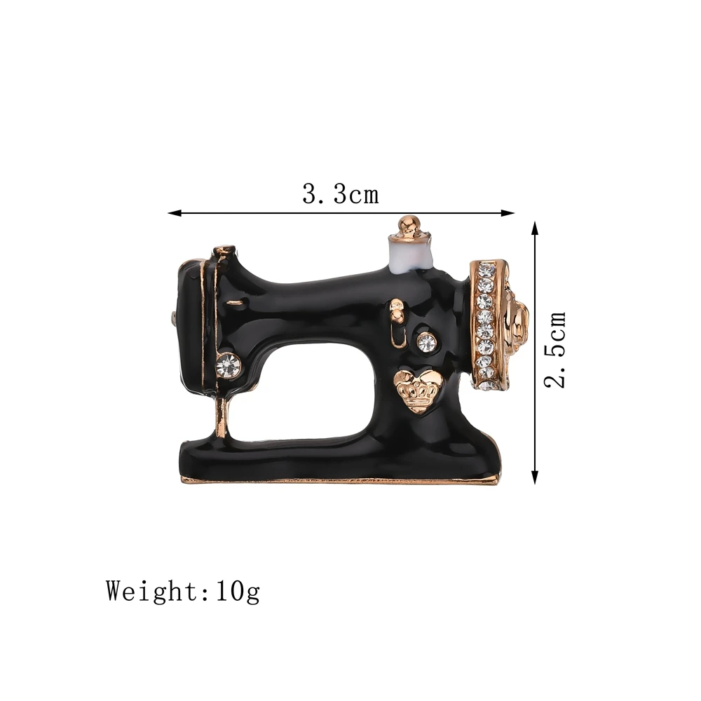 Terreau Kathy черная эмалированная брошь в виде швейной машины es мужские и женские сплав Стразы Брошь в виде швейной машины булавки для девочек и мальчиков подарок