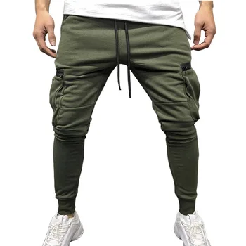 

New men's casual pants loose large size European and American men's fitness trousers bundle mouthguard pants
