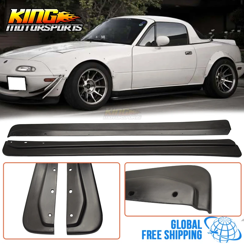 Past 90-97 Mazda Miata Side Rokken Feed Stijl Poly Urethaan Global Gratis Verzending Wereldwijd Past 90-97 Mazda Miata Side Rokken Feed Stijl Poly Urethaan Global Gratis Verzending Wereldwijd