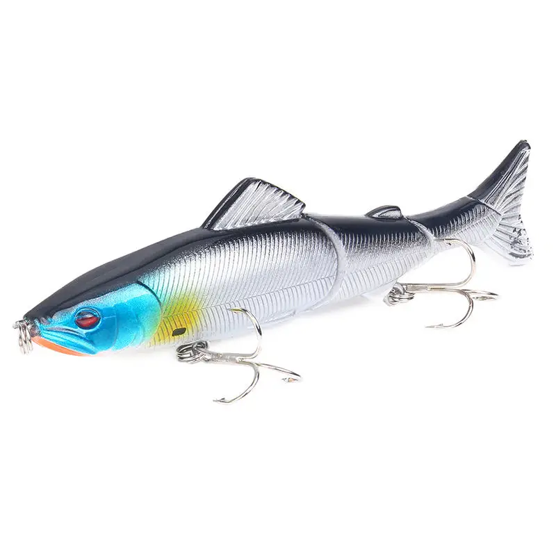 Popper Fishing Lure 13cm 20g Multi Jointed Sections Crankbait Artificial Hard Bait Bass Trolling Pike Carp Minnow Fishing Tools - Цвет: E