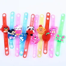 

BP 2Pcs Cartoon Night Light Party Decoration Colorful Watch Toy Kids Flash Wrist Band Glow Luminous Bracelets Gifts SY-D205/
