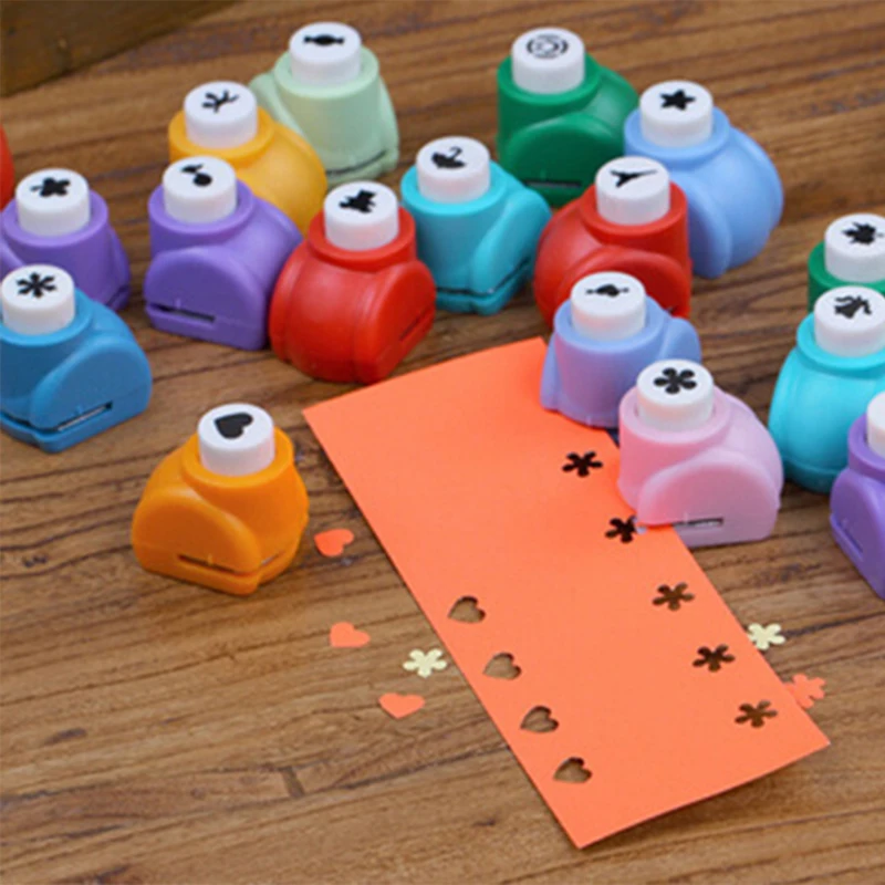 

20 Styles Baby Mini Drawing Toys Kid Hole Punch Mini Printing Paper Scrapbook Tags Card Craft Cute Fashion DIY Punch Cutter Tool