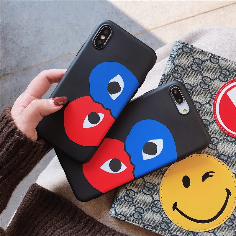 

Hot CDG Play Comme des Garcons Transparent soft cover case for iphone 6 plus 7 7plus 8 8plus X XR XS MAX Love trend phone coque