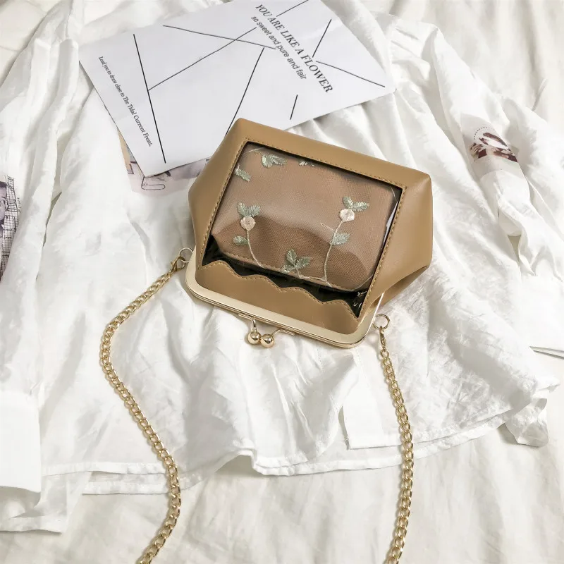 YBYT Новая модная прозрачная сумка для женщин маленькая композитная сумка Горячая Распродажа цепь сумка через плечо сумочка женская сумка-мессенджер