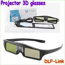 Оптовая 1 шт. 3D Очки с Активным Затвором DLP-LINK 3D дло очки для Optoma Sharp LG Acer BenQ w1070 Проекторы Бесплатная доставка