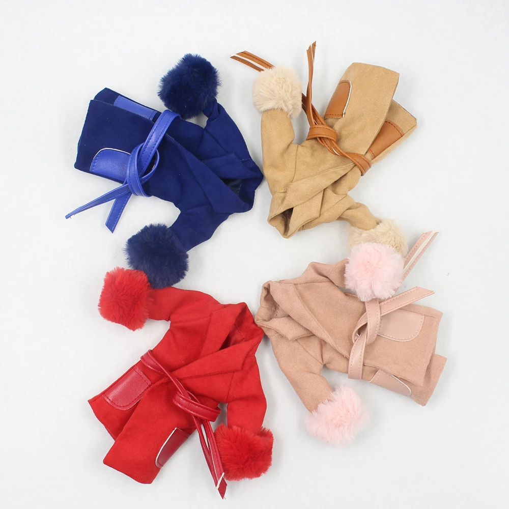 

Outfits for Blyth doll Leather Coat with belt suit for 1/6 azone BJD pullip licca