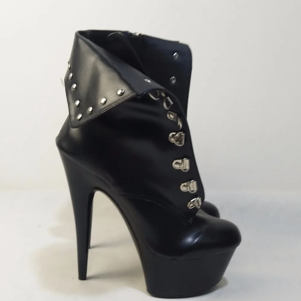 15cm high heels, thin and live-action low-cut boots, the front line is the artificial leather performance Dance Shoes