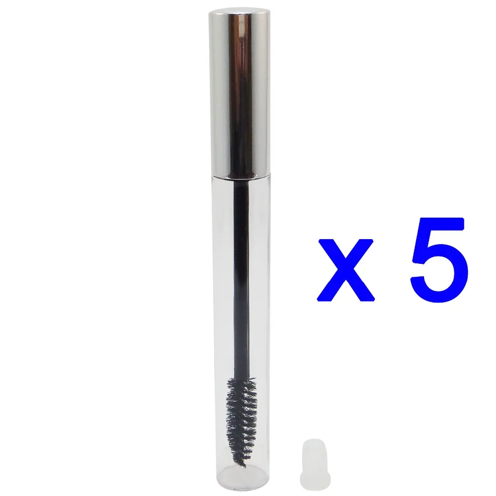 5pcs Travel Empty Eyelashes Tube Mascara Bottle Plastic Container 12ml