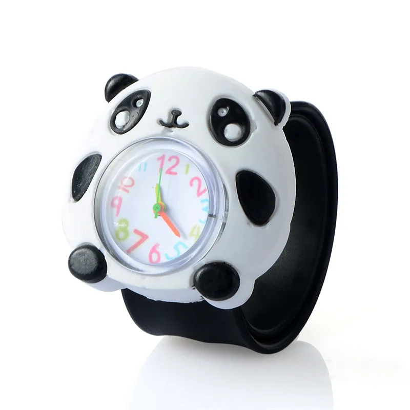 Детские Мультяшные кварцевые часы 16 видов животных для детей мальчик девочка Рождественский подарок игрушки цифровые наручные часы - Цвет: panda