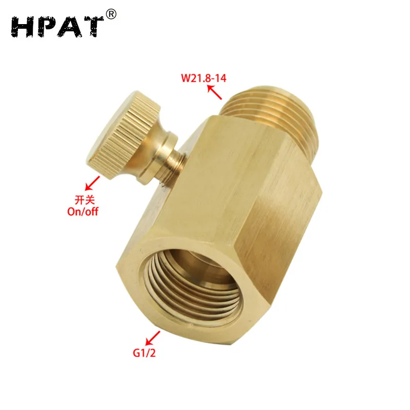 HPAT Sodastream Цилиндрическая резьба TR21-4 к W21.8-14 или G1/2 преобразует адаптер-бочонок, Kegerator - Цвет: G1 2 to W21.8 thread
