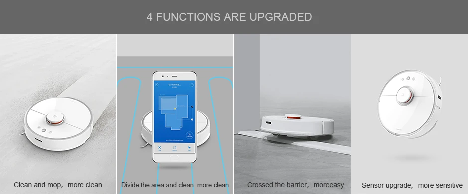 Робот-пылесос Xiao mi Roborock mi 2 S50/S51/S55, автоматический подметальный пылесос, стерилизация пыли, Швабра, интеллектуальное управление с помощью приложения