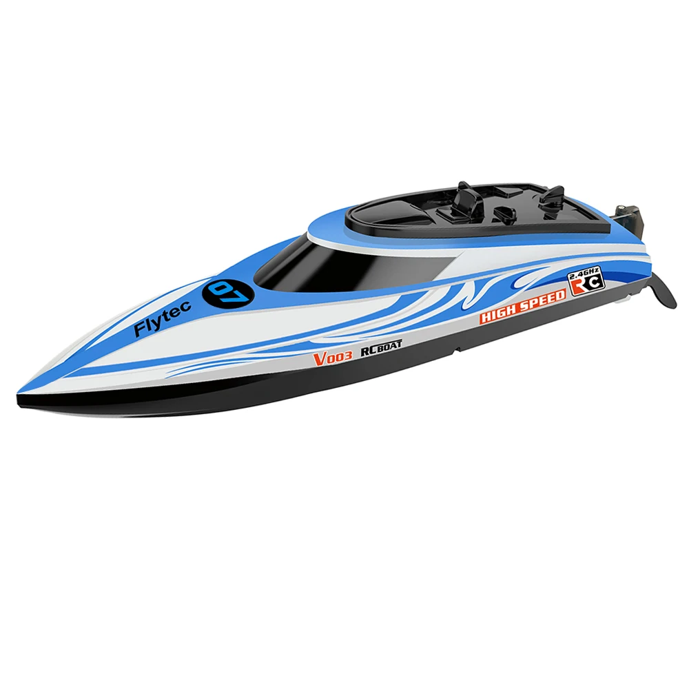 Flytec V003 RC عالية قارب سباق 2.4G مع الذاتي المقوم للماء المدمج في نظام التبريد 30 + Km/h RC سباق القوارب Flytec V003 RC عالية قارب سباق 2.4G مع الذاتي المقوم للماء المدمج في نظام التبريد 30 + Km/h RC سباق القوارب