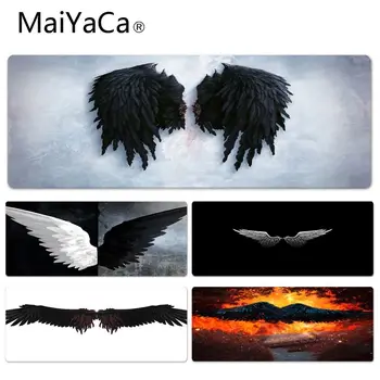 

MaiYaCa Vintage Cool Black Angel Wings Durable Rubber Mouse Mat Pad Size for 30x90cm 40x90cm Rubber Rectangle Mousemats