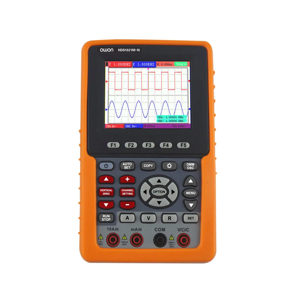 

OWON Oscilloscope Digital Precision HDS1021M-N 20/50/100MHZ Single Channel Handheld Oscilloscope 500M 1GSa/s