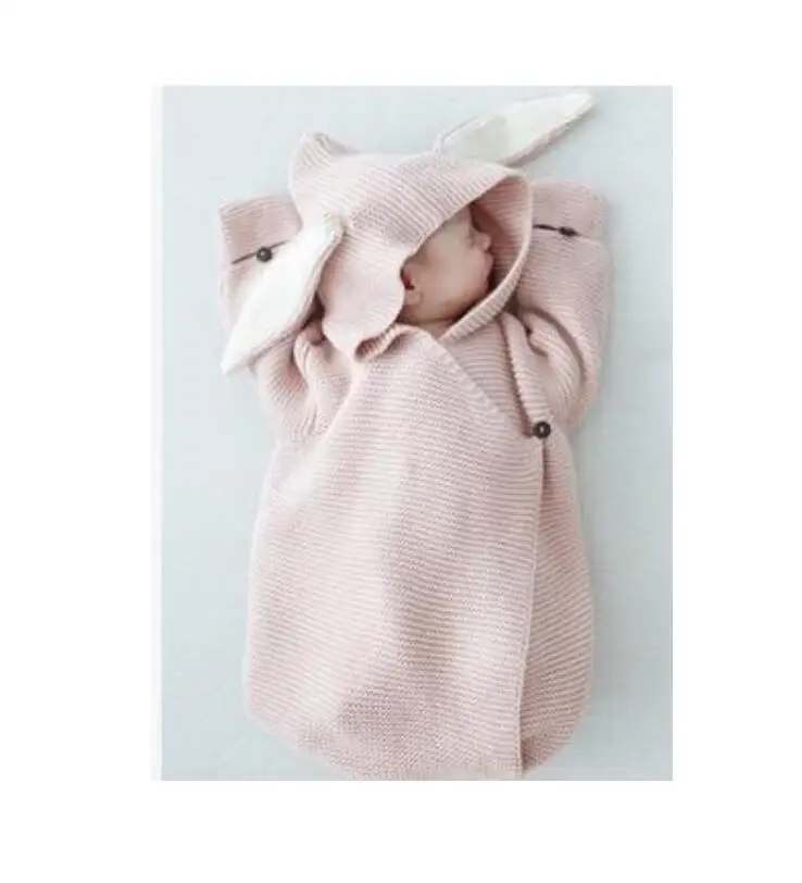 Детский комбинезон для новорожденных, детские покрывала, конверт для кроликов, пеленка, Одежда для новорожденных девочек - Цвет: Розовый