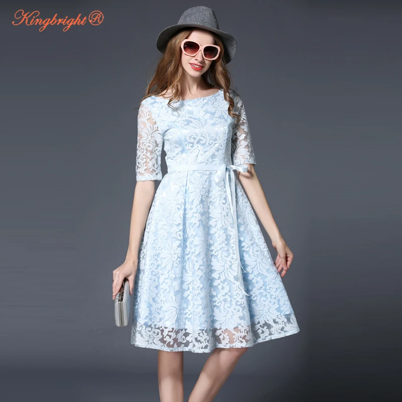 Roi Lumineux 2017 Dété Style Robe Longue Femme Dentelle