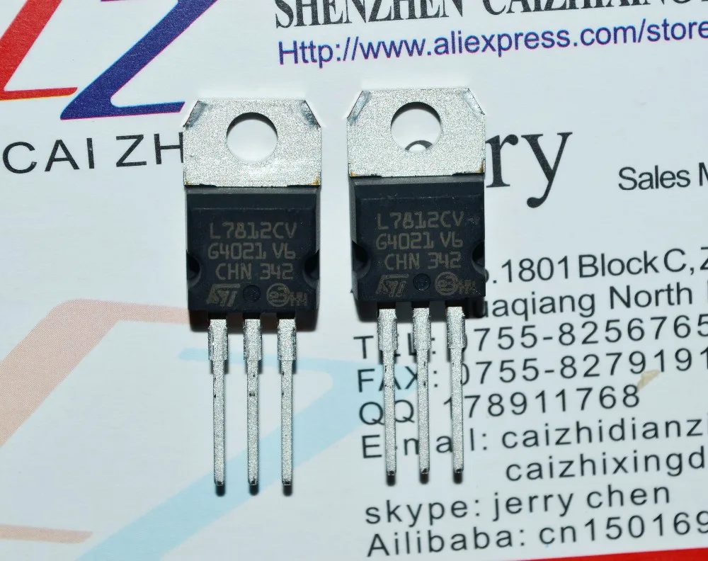 50pcs L7812cv To-220 L7812 Lm7812 7812 Positive-voltage Regulators ...