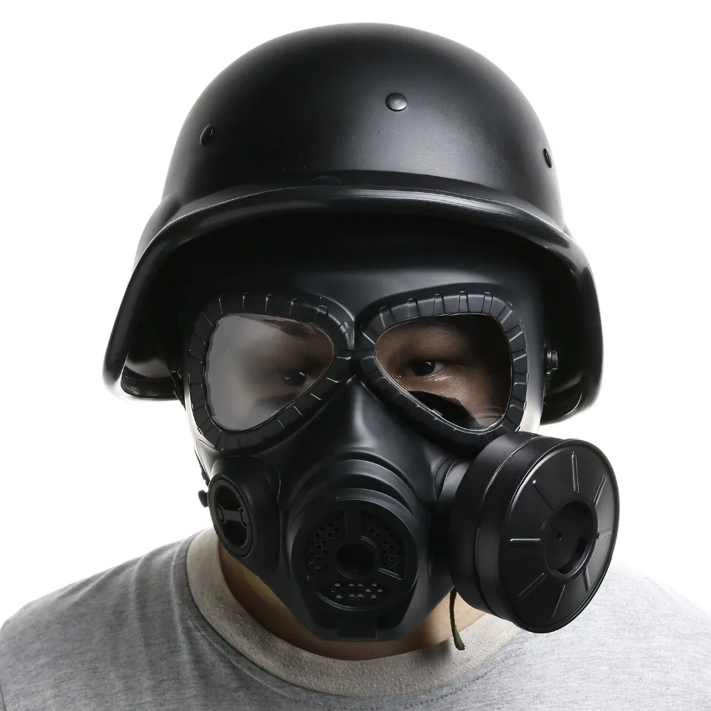SET TACTICAL AIRSOFT SWAT M88 HELMET //ARGAME PROTECTION DUMMY M04 GAS MASK GREEN
