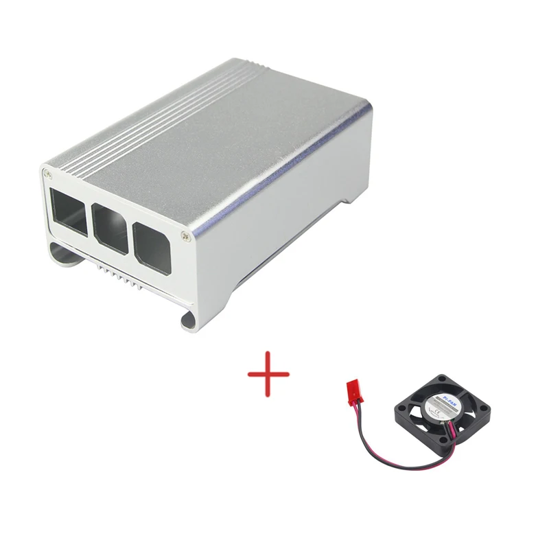 

Raspberry Pi 3 Aluminum Case with Cooling Fan Black Sliver Red Aluminum Alloy Enclosure Box Cover Shell for Raspberry Pi 2 Also