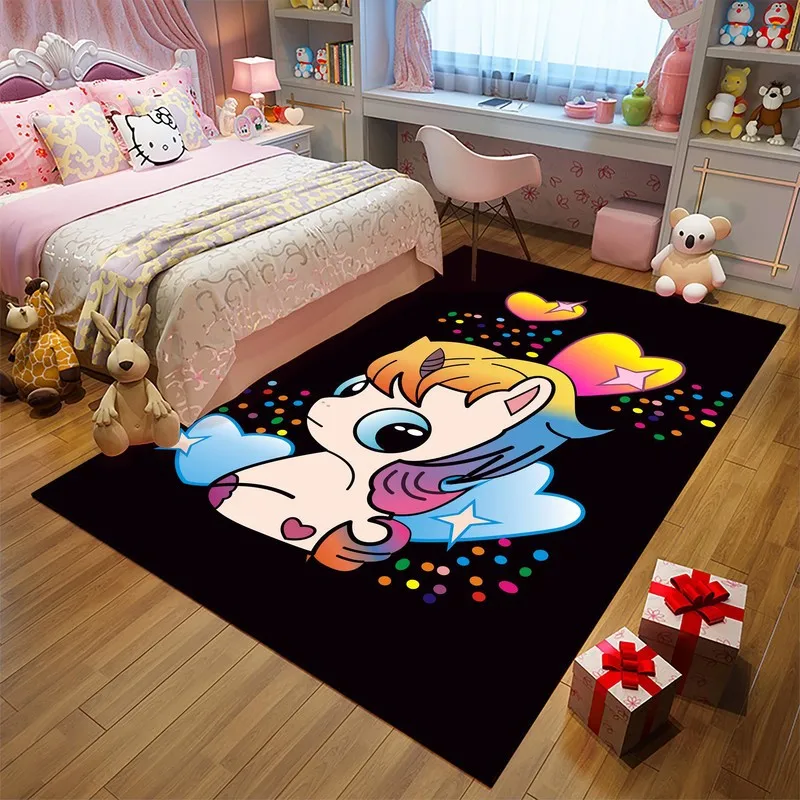 Розовый сон Единорог печатных 3D ковры для гостиной спальни коврики для детской комнаты играть ползать коврик мультфильм гардероб мягкие ковры - Цвет: 10