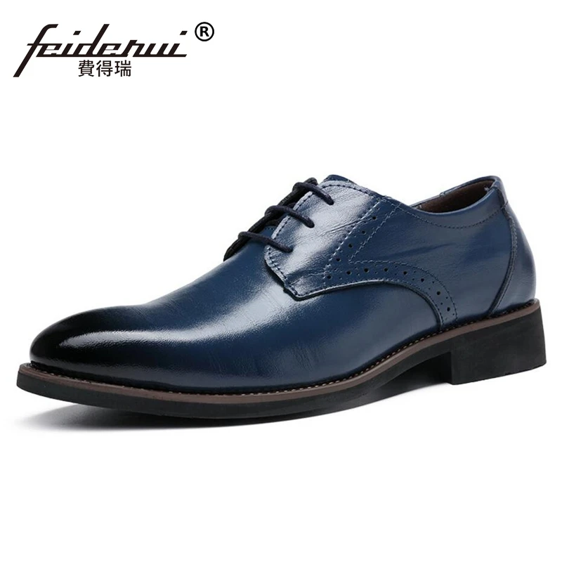 

Big Size 37-48 Vintage British Designer Leather Men's Carved Brogue Flats Round Toe Lace up Formal Dress Man Derby Shoes CMS10