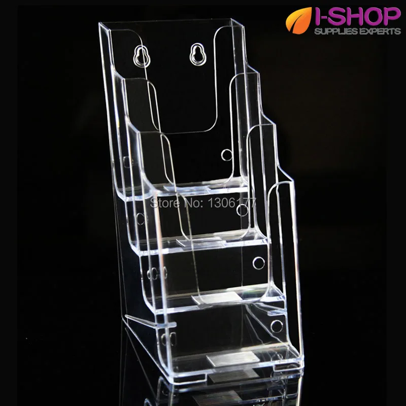 Leaflet Displays Four Tiered Brochure Rack Holder for Tri fold