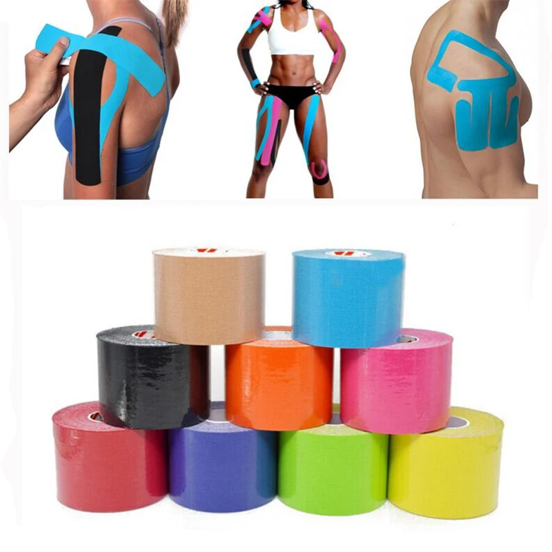 

Elastic Sport Tape Athletic Strapping Tape Gym Tennis Fitness Running Knee Muscle Pain Care Tape 5M Length