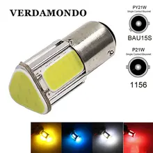 Супер яркий 1156 светодиодный Ba15S P21W Bau15s Клин 4 cob светодиодный автомобильный светильник белая Тормозная сигнальная Поворотная лампа DRL задний фонарь DC 12 В