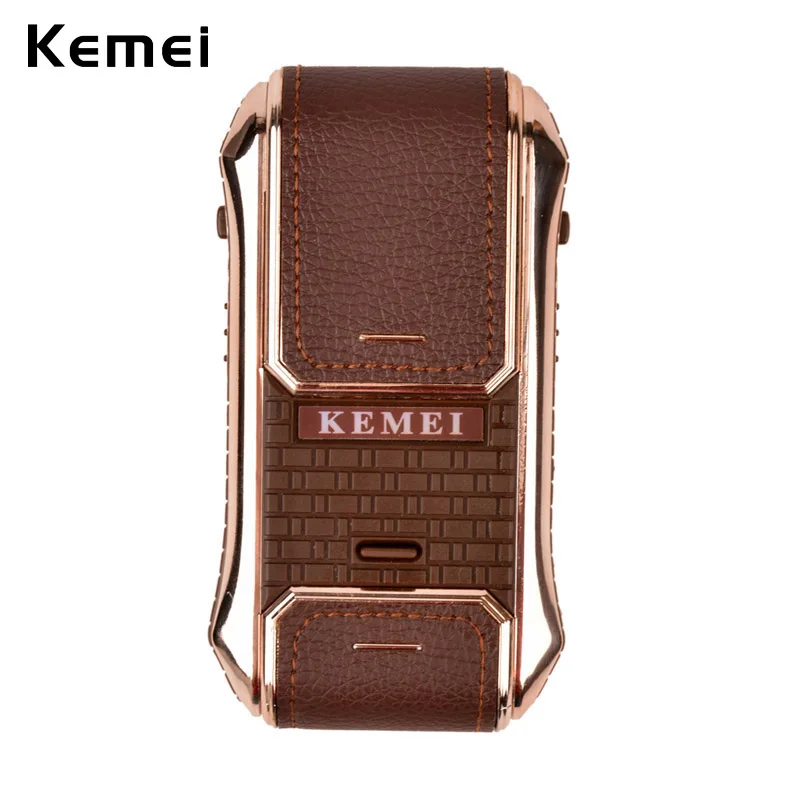 

Rechargeable Men Shaving Razor Leather Wrapped Electric Reciprocating Shaver Beard Trimmer With Replacement Blade Face Care 31