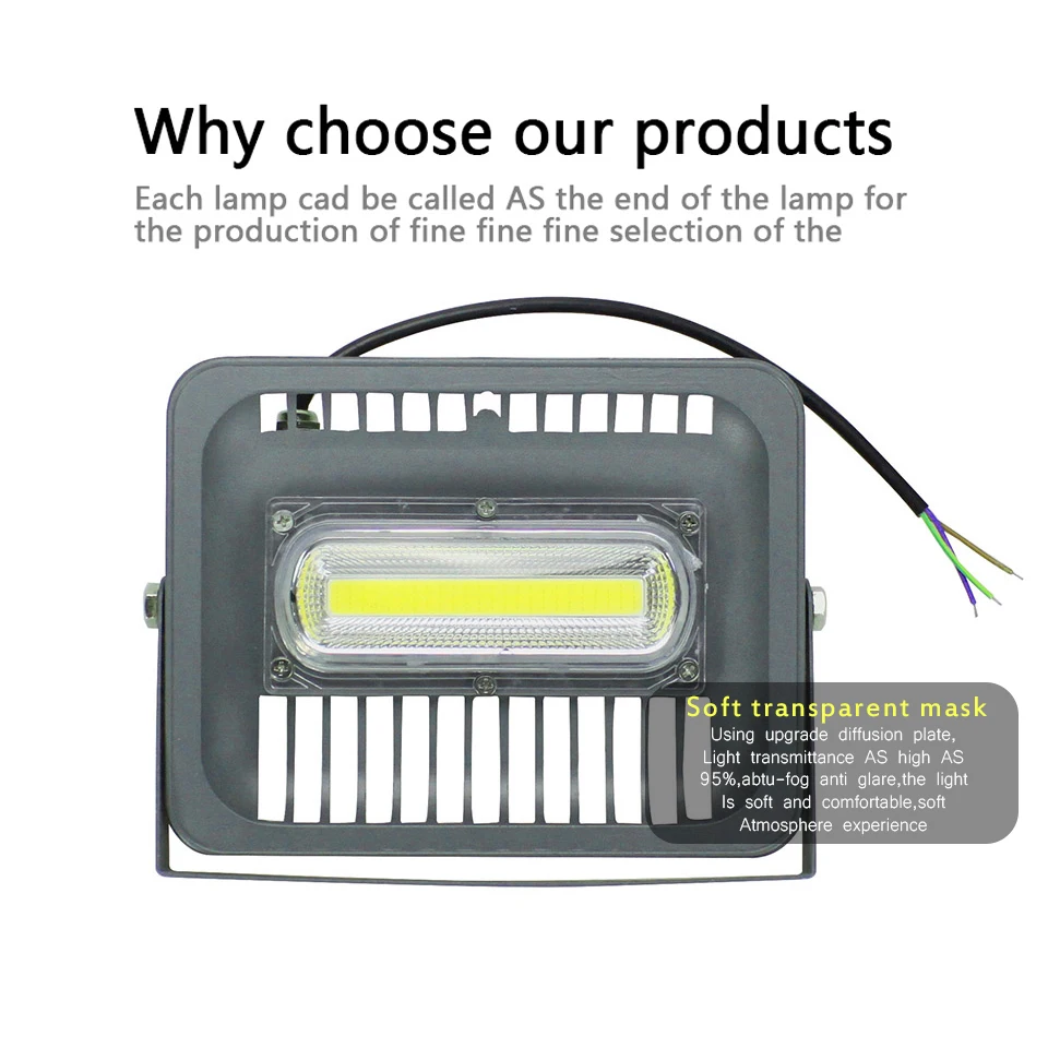 

LED floodlight 50W Waterproof IP66 flood light AC220V/110v spotlight Outdoor lighting Garden Security led searchlight wall Lamp