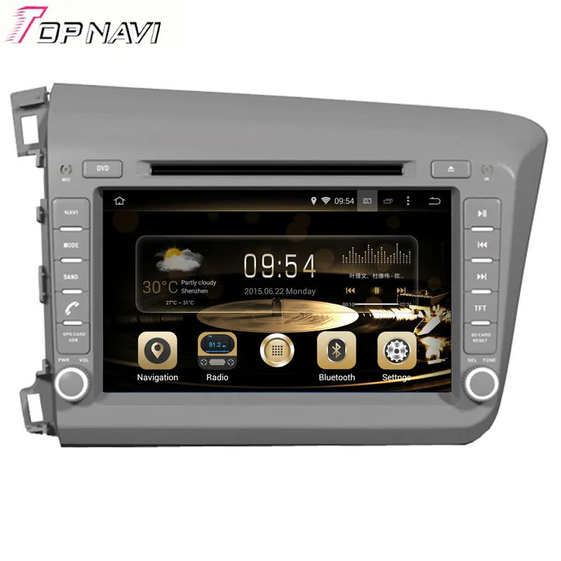 Topnavi 8 ''Восьмиядерный 4 ГБ Android 6,0 Автомобильный видеоплеер Авто аудио DVD ПК для CIVIC Left Driving 2012-для Honda GPS навигация Topnavi 8 ''Восьмиядерный 4 ГБ Android 6,0 Автомобильный видеоплеер Авто аудио DVD ПК для CIVIC Left Driving 2012-для Honda GPS навигация
