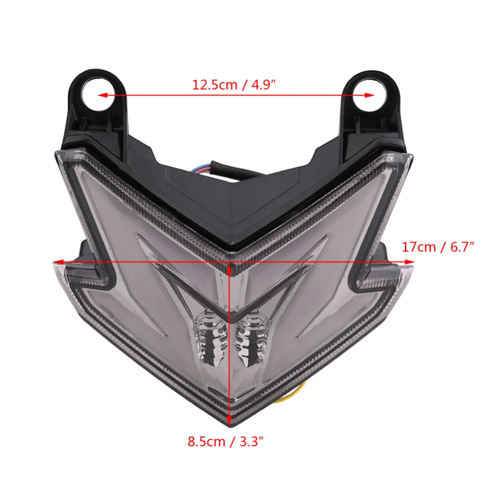 Мотоцикл светодиодный задний фонарь тормоза лампа Водонепроницаемый поворота предупреждающий сигнал свет для Kawasaki Z800 ZX6R Z125 2013