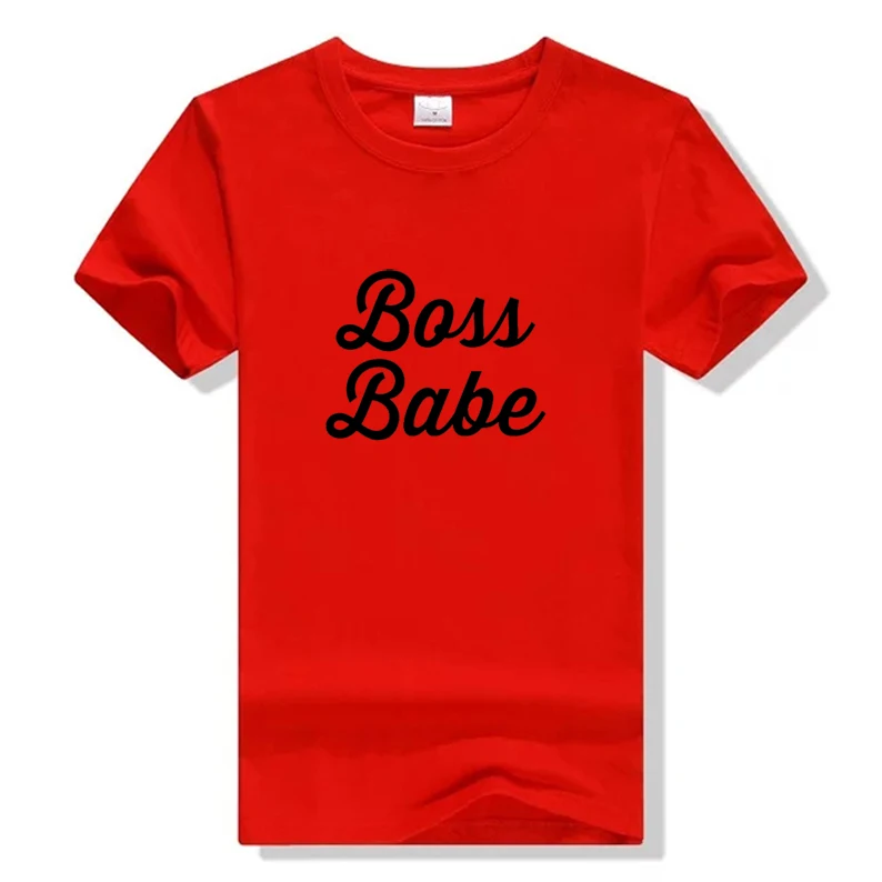 Футболка Boss Babe Женская с вырезом лодочкой подарок для жены коротким рукавом