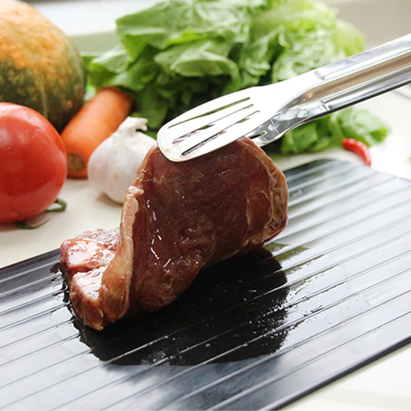 Fast Defrosting Tray Thaw Frozen Food Meat Fruit Quick Defrosting Plate Board Kitchen Gadget D