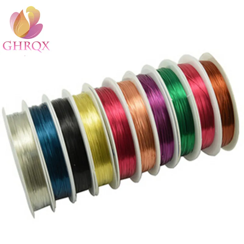 

GHRQX Hot Sell 0.3mm multicolor thick copper wire wire Jewelry findings Wholesale 10 pcs mix color