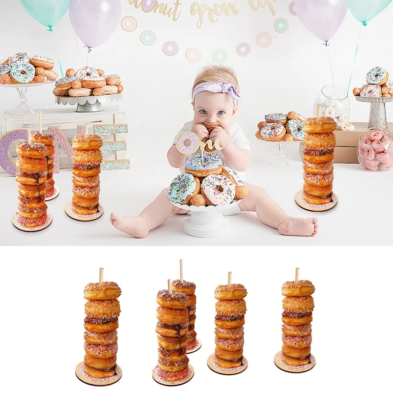 FENGRISE, подставки для пончиков, настенные, вечерние, для пончиков, для детей, для вечеринки в честь Дня рождения, декор для детского душа, для дня рождения, украшения для детей