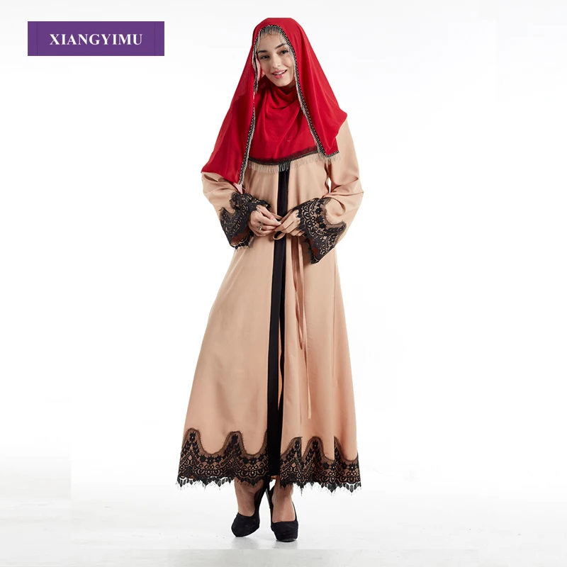 

F8809- Jubah manufact Nida cardigan abaya fashion embroidered dress