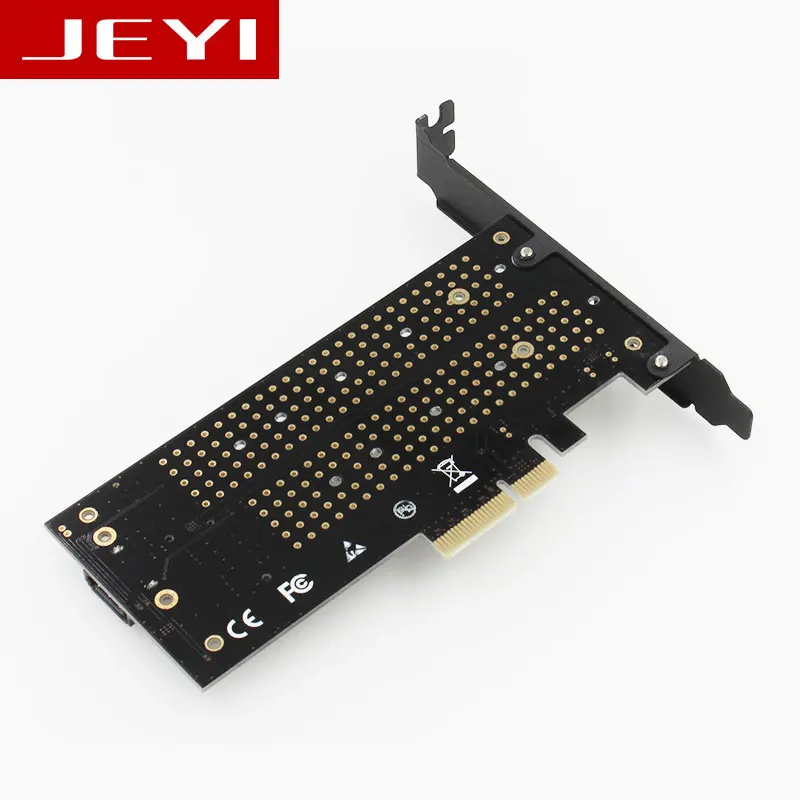 JEYI SK7 Pro M.2 NVMe SSD NGFF для PCI-E X4 3,0 адаптер M ключ B ключ двойной интерфейс карты PCI Express3.0 двойное напряжение 12V+ 3,3 V SATA