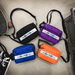 Reflektif Diagonal Cross Bag Bolsa Feminina Street Olahraga Retro Kanvas Tas Kecil Cartera Mujer Hombro Tas Fashion Tas Wanita # C
