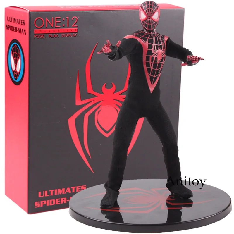 

Marvel Comics Ultimates Spiderman Figure Real Clothes 1:12 Ver. PVC Spider-Man Marvel Action Figures Collectible Model Toys