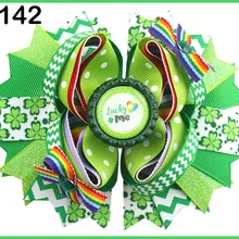 60 шт. новейший День Святого Патрика банты для волос фестиваль девушка зажимы праздник бутик женский бант для волос заколки для волос