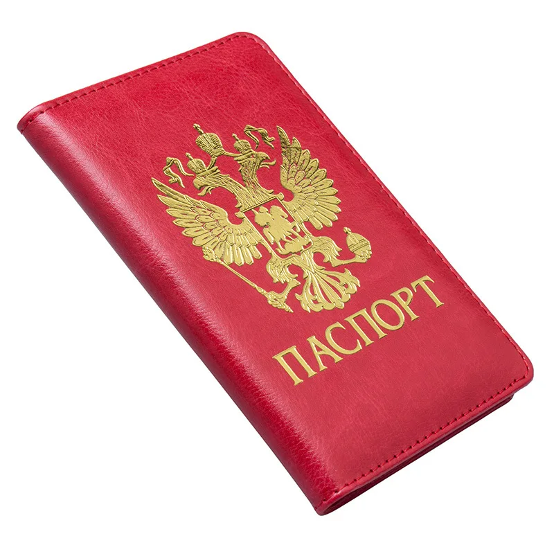2019 дорожная русская Чековая книга Pu Обложка для паспорта женщин и мужчин